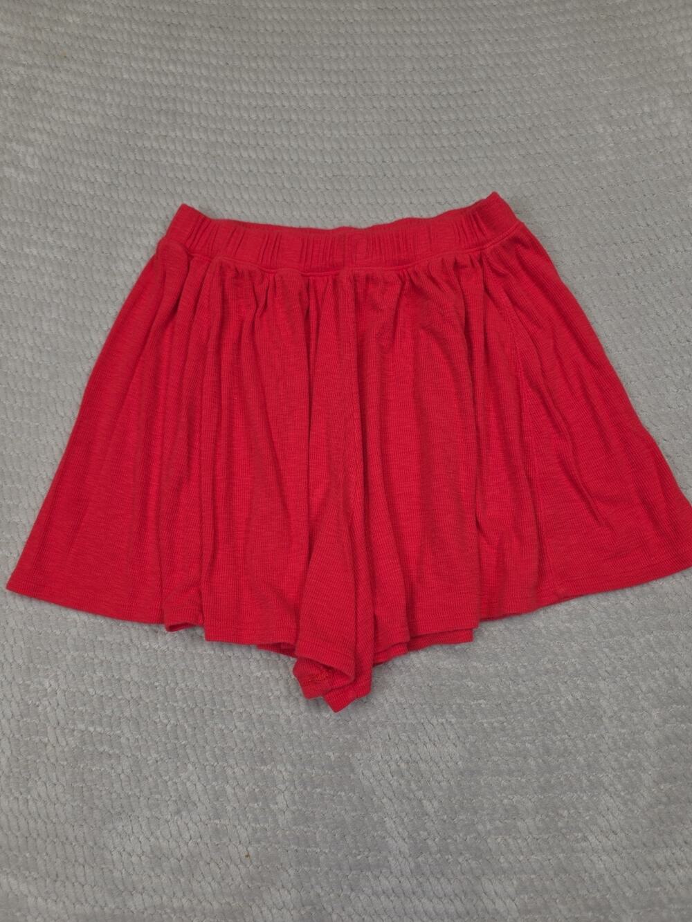 Aerie Shorts Womens XS Coral Oversized Flowy Ribbed